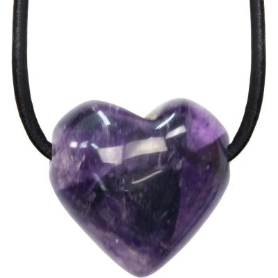 HEART NECKLACE ASSORTED STONE