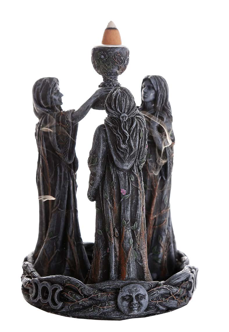 BACKFLOW INCENSE BURNER MAIDEN MOTHER CRONE