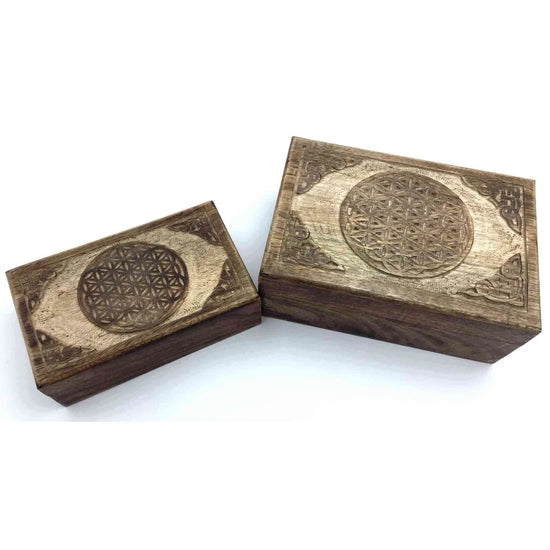Load image into Gallery viewer, WOOD BOX FLOWER OF LIFE

