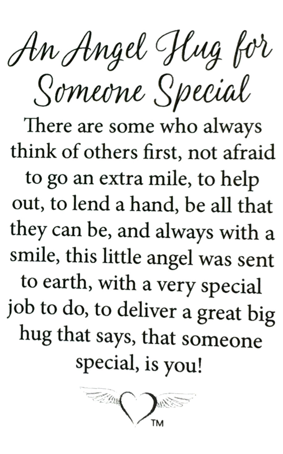 PIN AN  ANGEL HUG FOR SOMEONE SPECIAL